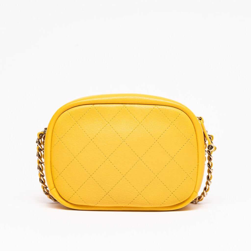 Chanel Yellow Turnlock Camera