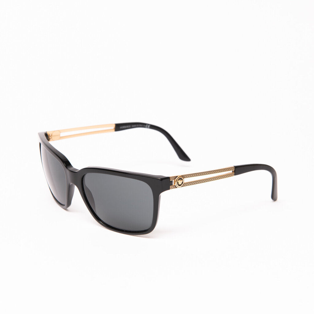 Versace Black & Gold Square Frame Sunglasses