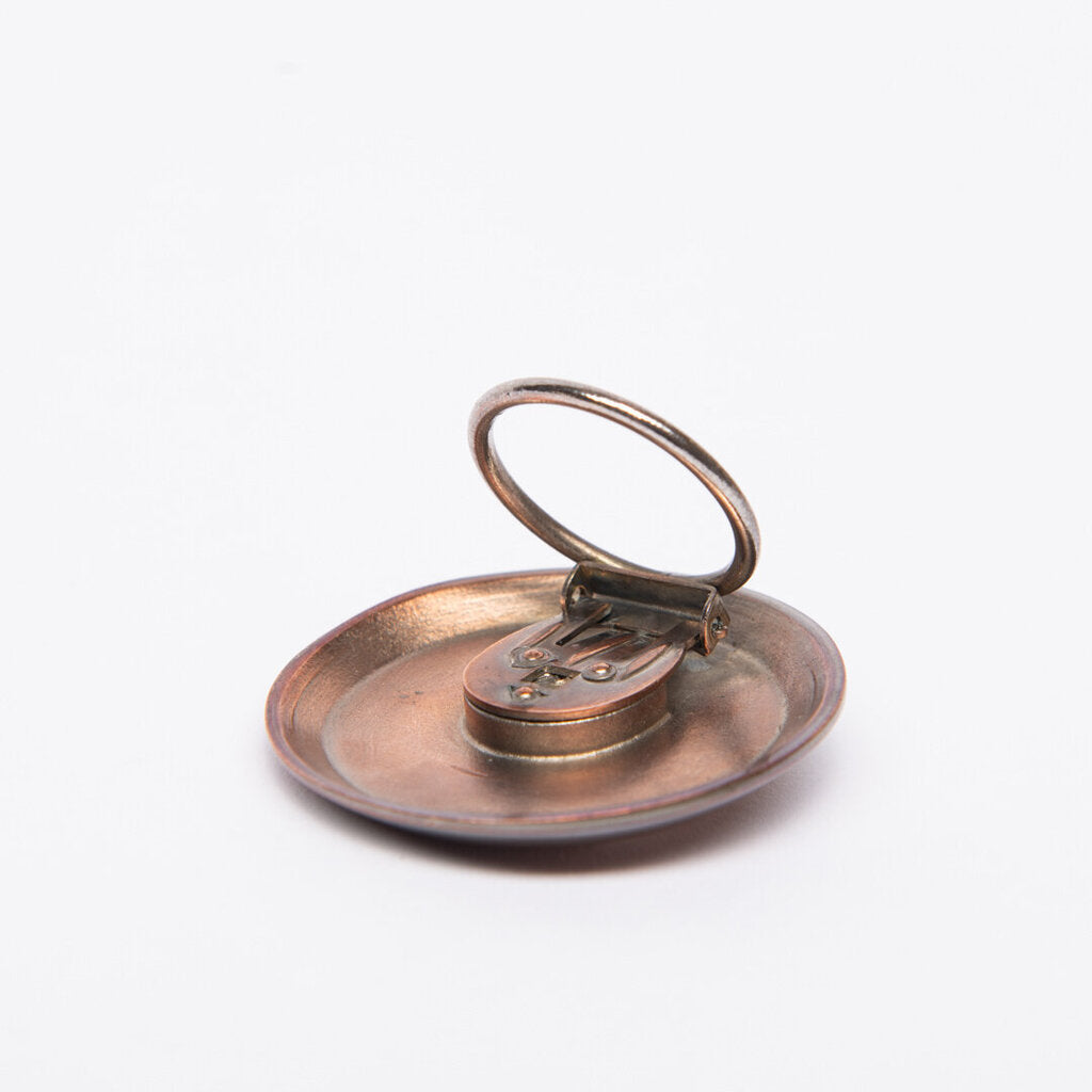Chanel 99P Copper-Tone CC Scarf Ring