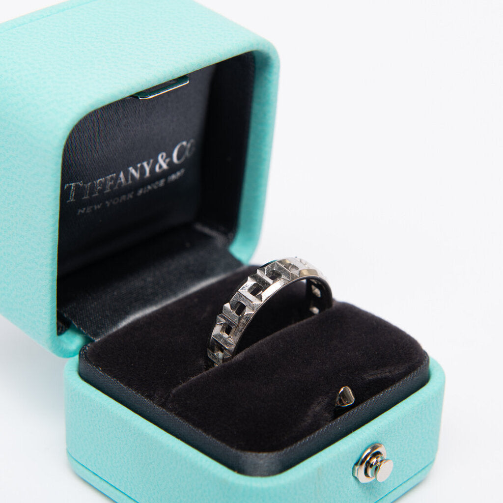 Tiffany & Co 18k WG Narrow T True Ring
