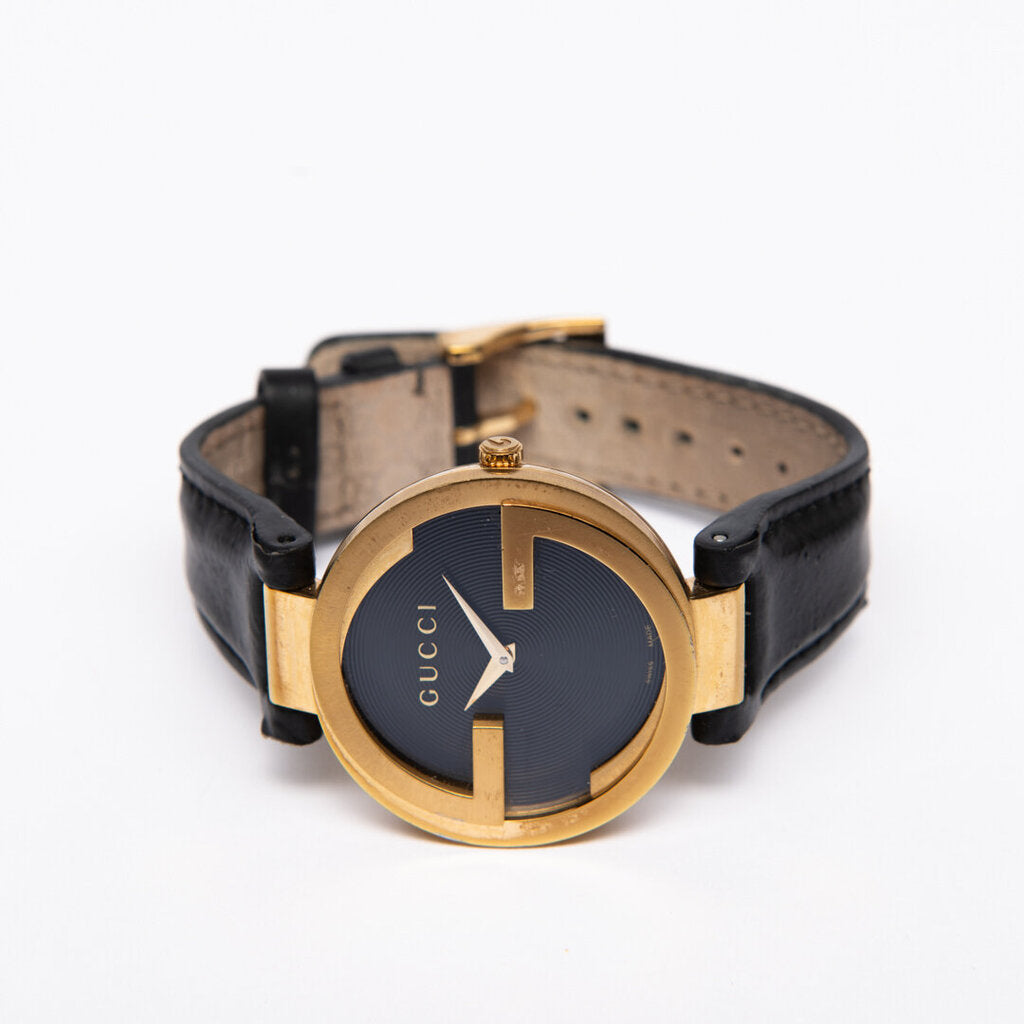 Gucci Gold Tone Interlocking G Watch