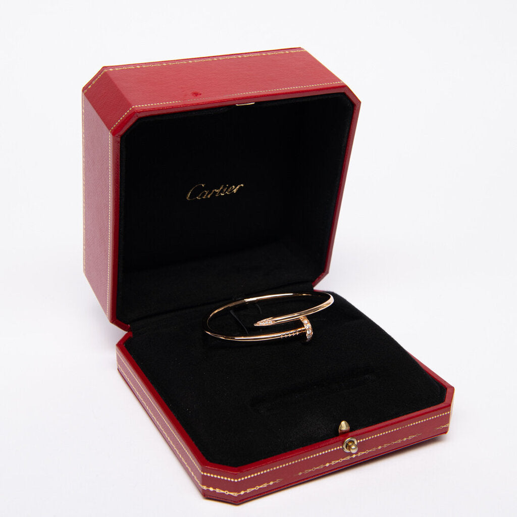 Cartier 18K Rose Gold Juste un Clou Diamond Bracelet