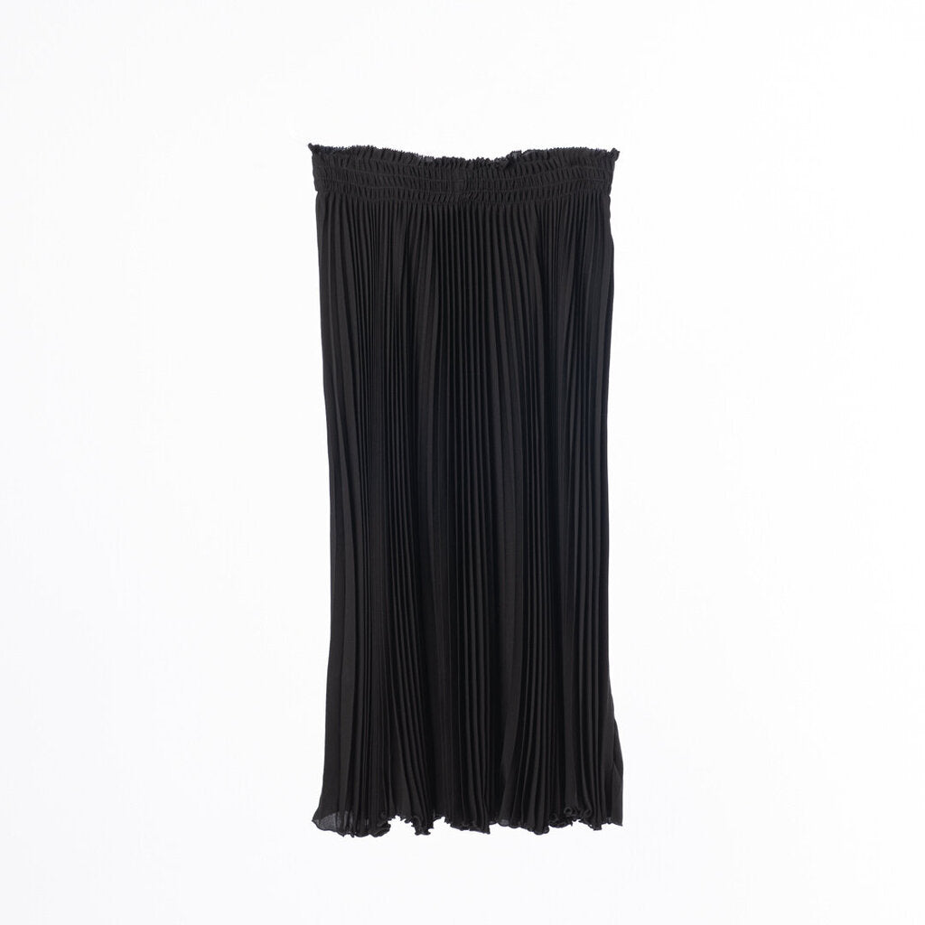 Valentino Black Silk Pleated Skirt