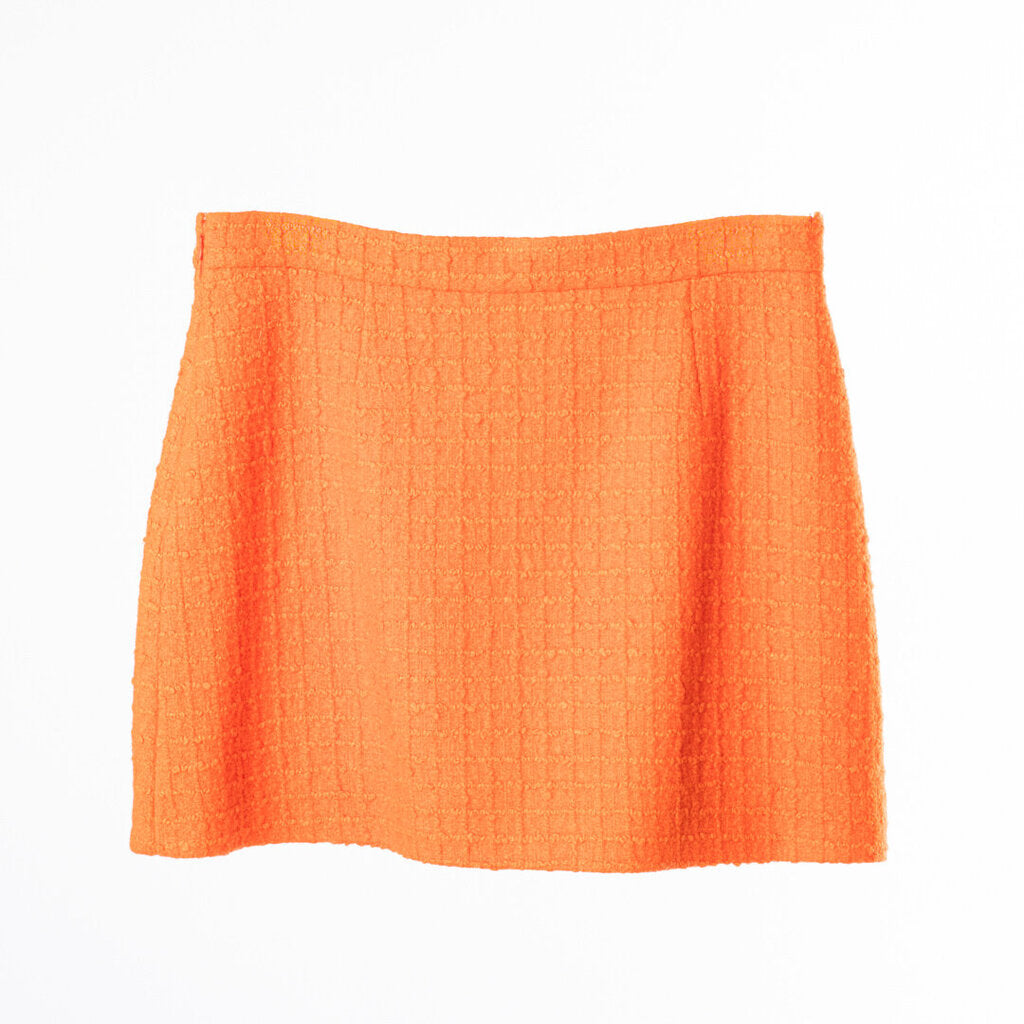Valentino Orange Tweed Mini Skirt