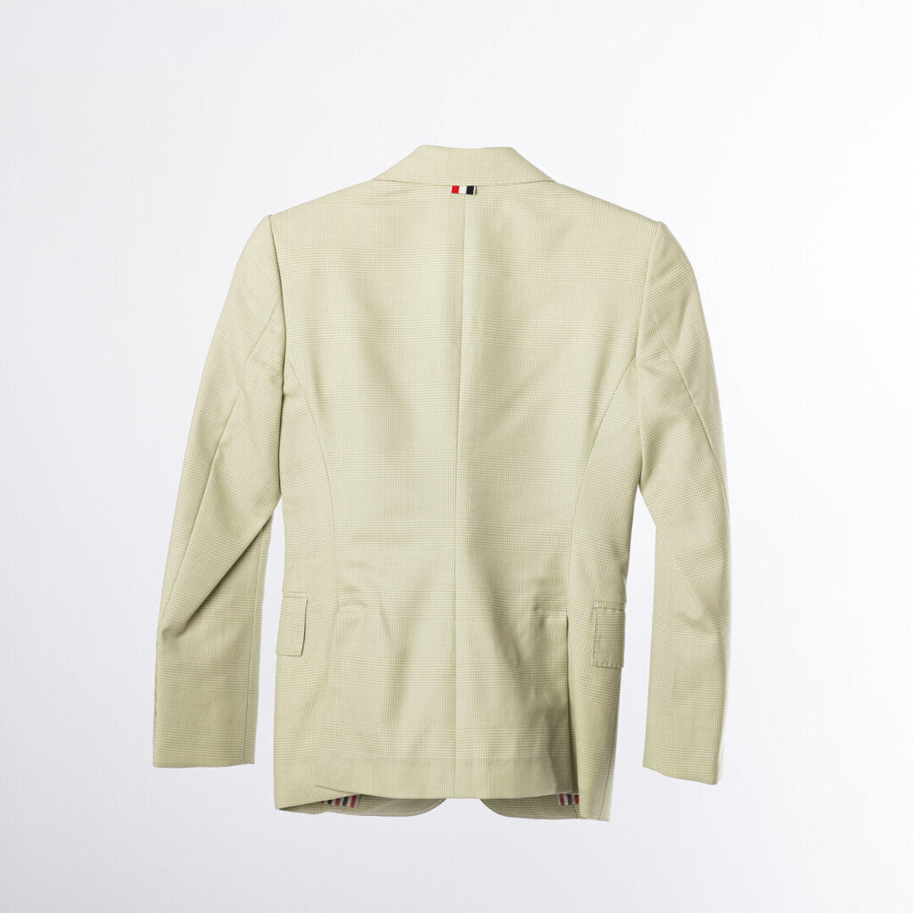 Thom Browne Pale Green Check Wool Blazer