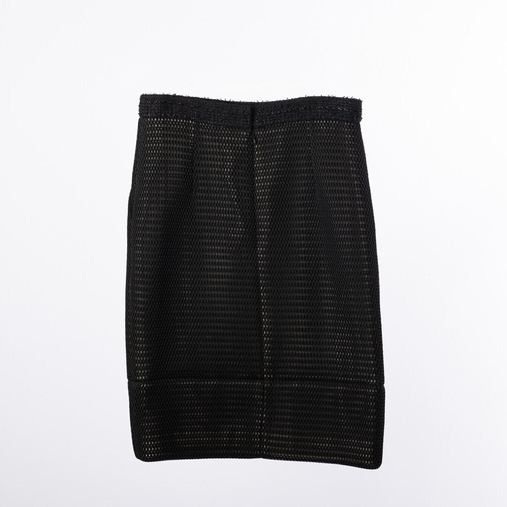 Chanel 13S Black Nylon Mesh Skirt
