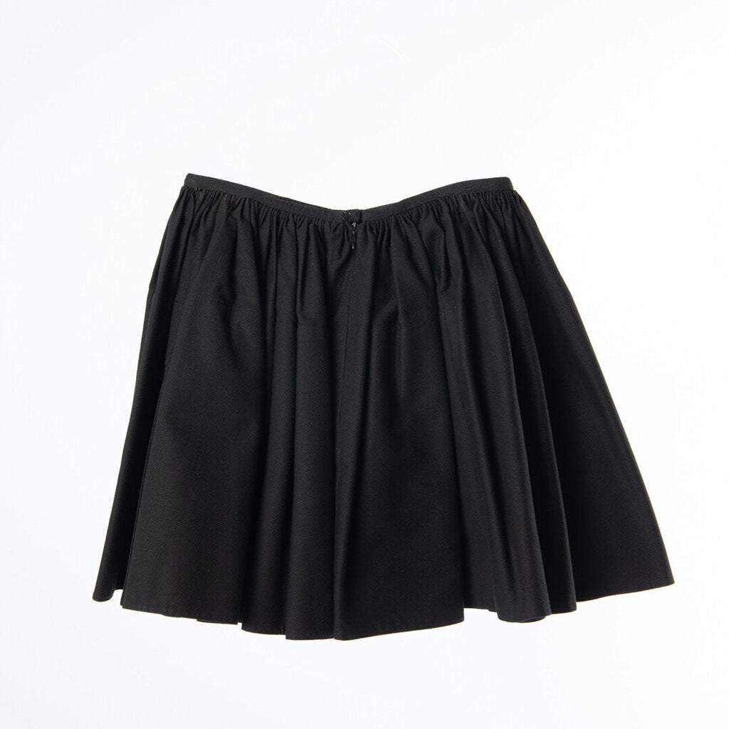 Alaia Black Cotton Open-Side Mini Skirt (2000's)
