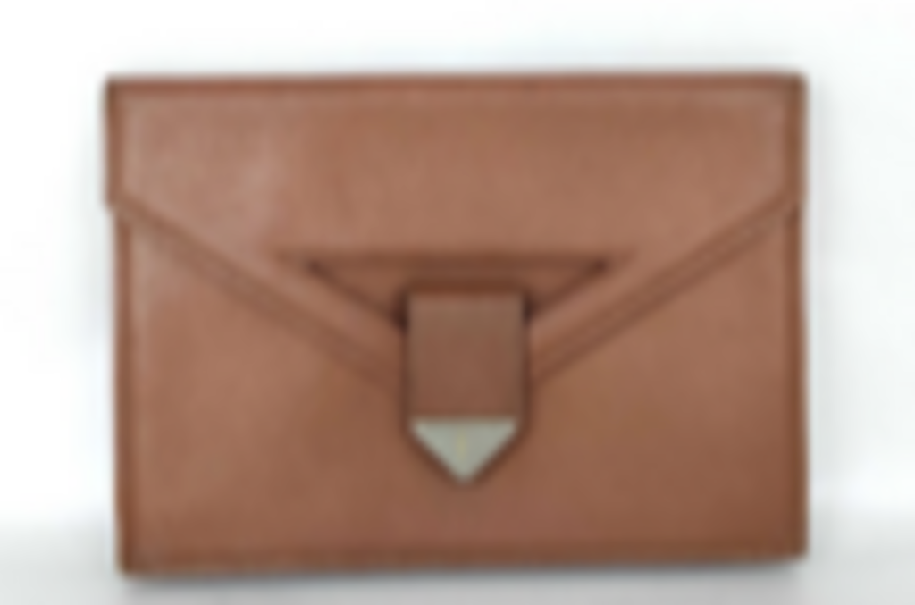 Vintage Brown Leather Clutch