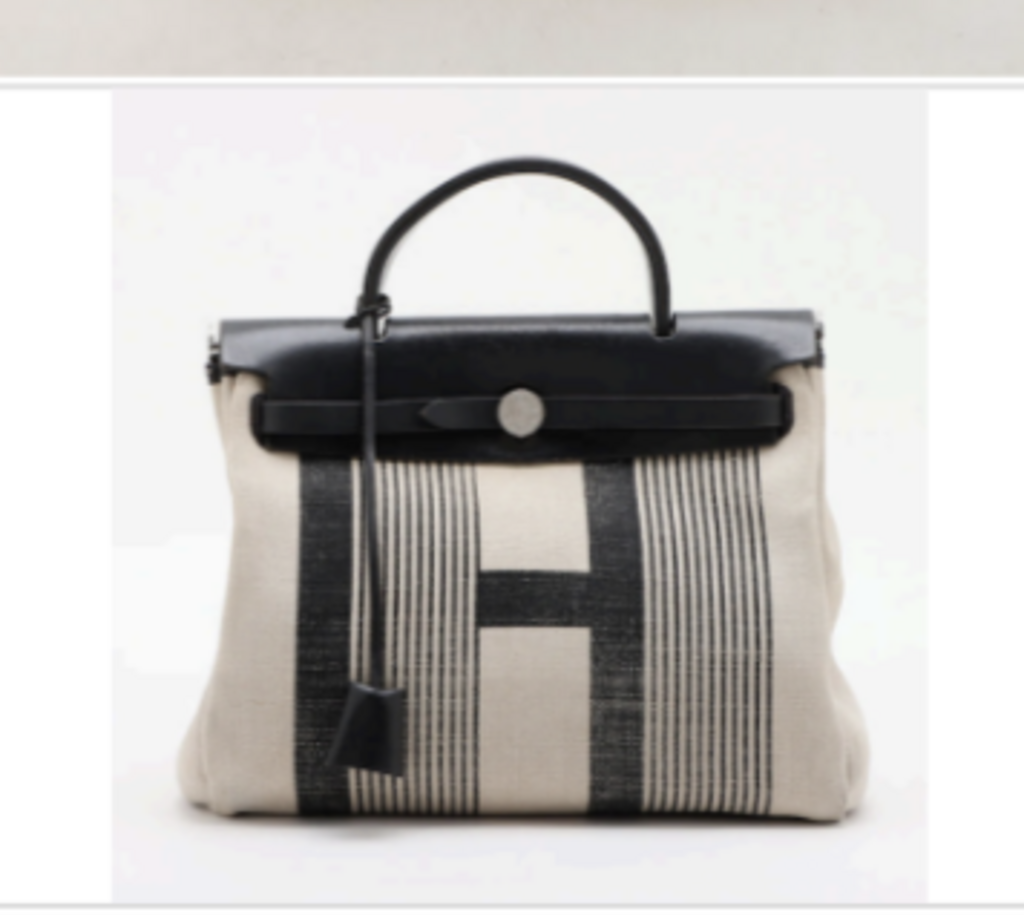 Beige & Black Stripe Herbag