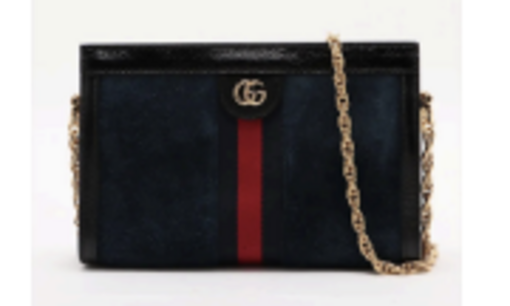 Black Suede Ophidia Clutch