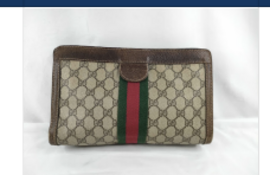 Tan Mono Stripe Clutch