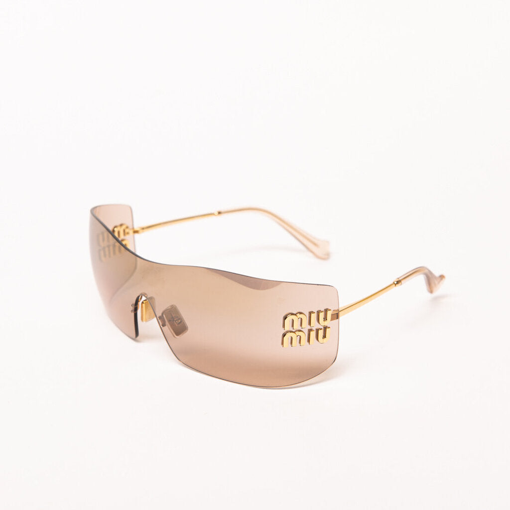 Miu Miu Gold Shield Sunglasses