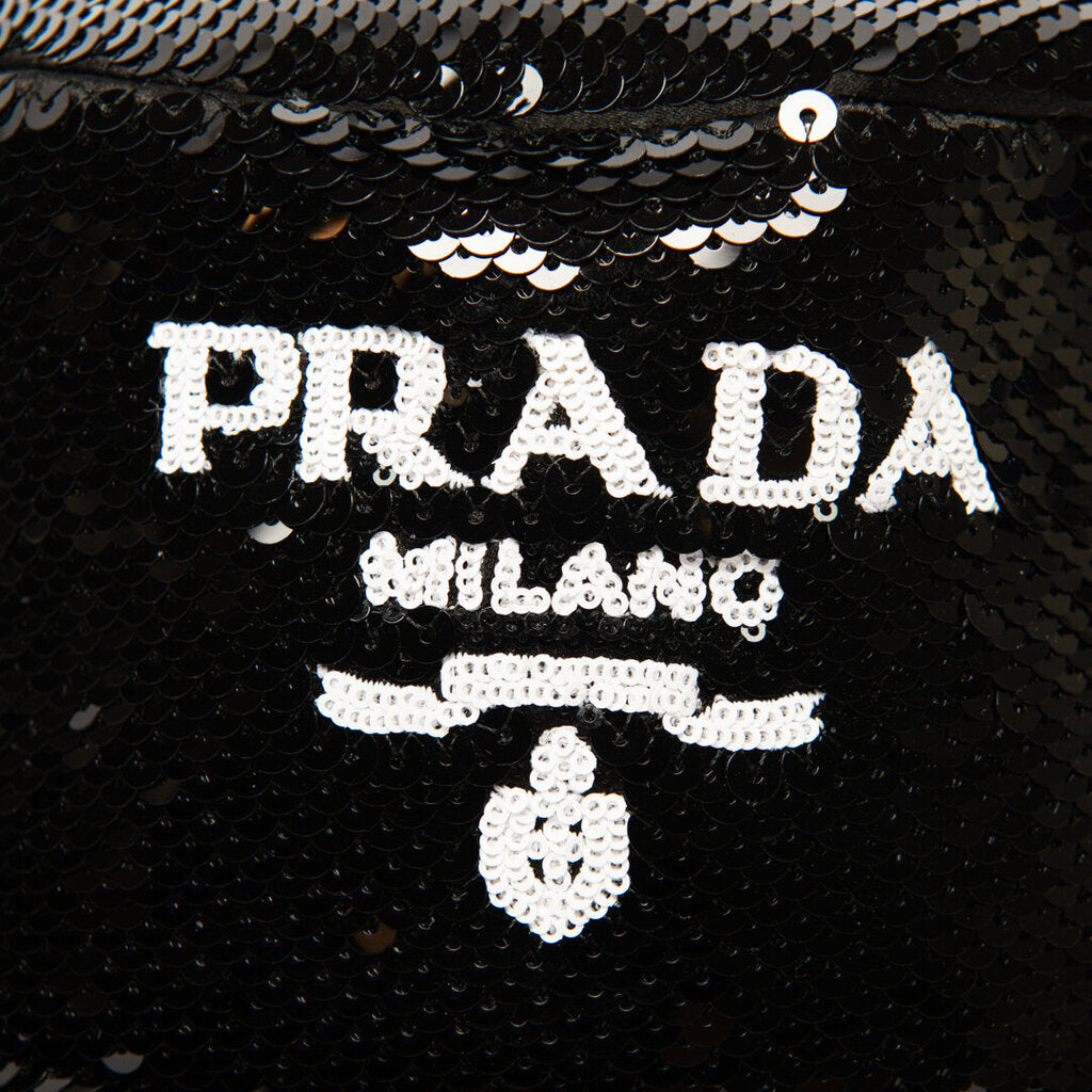 Prada Black Sequin Bucket Hat