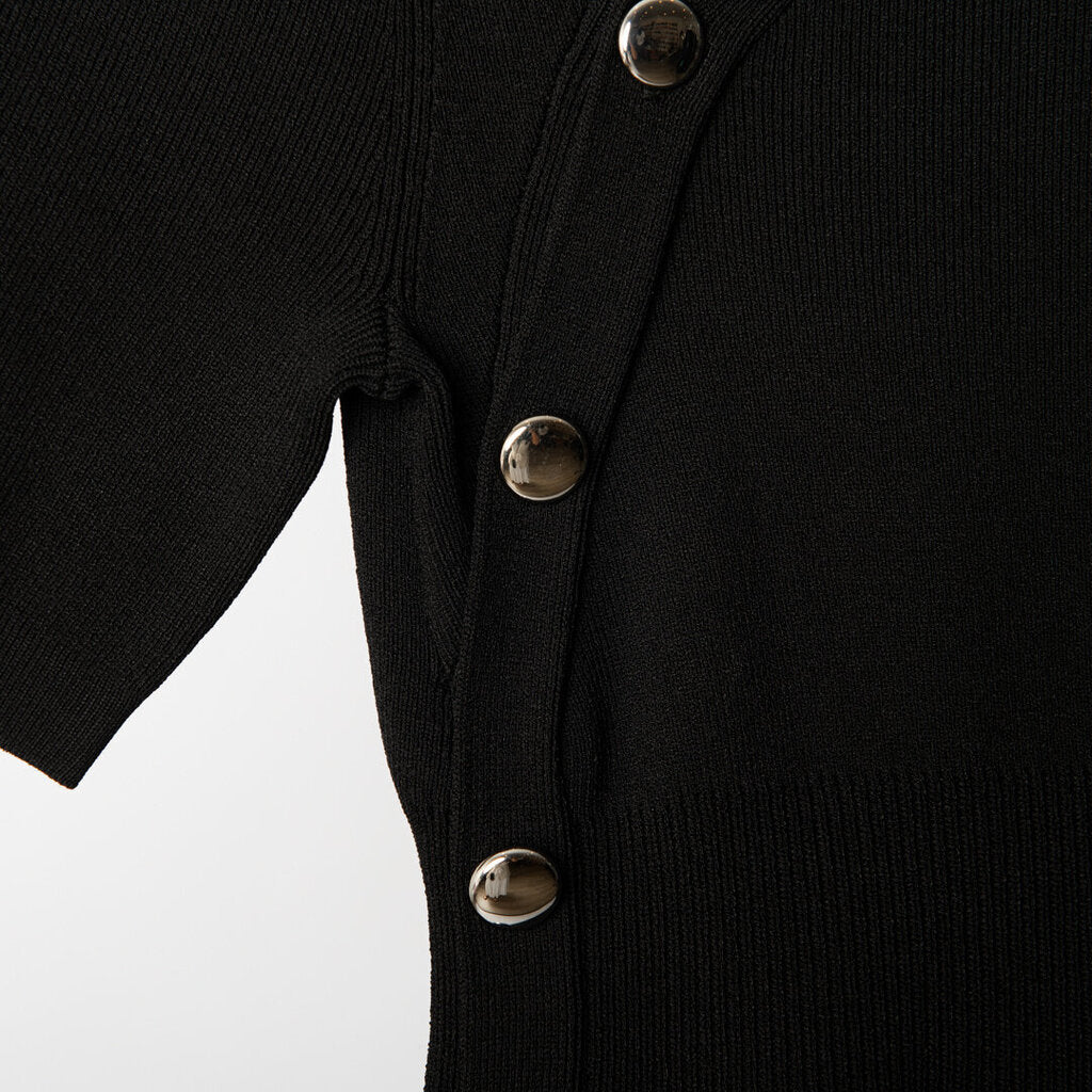 Altuzarra Black Viscose Side-Button Midi Dress