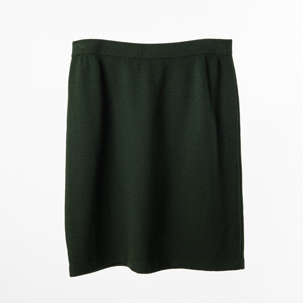 St. John Dark Green Knit Pencil Skirt