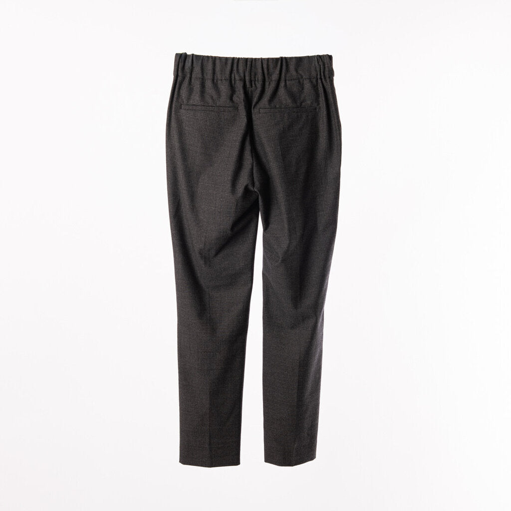 Brunello Grey Check Wool Pants