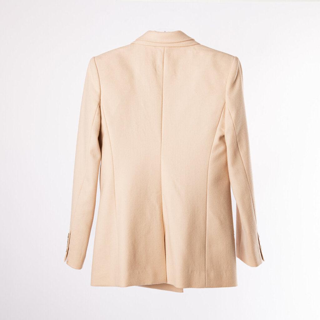 Brandon Maxwell Beige Wool Blazer & Pant Set