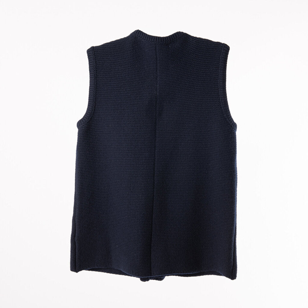 Giorgio Armani "Neve" Navy Wool Sweater Vest