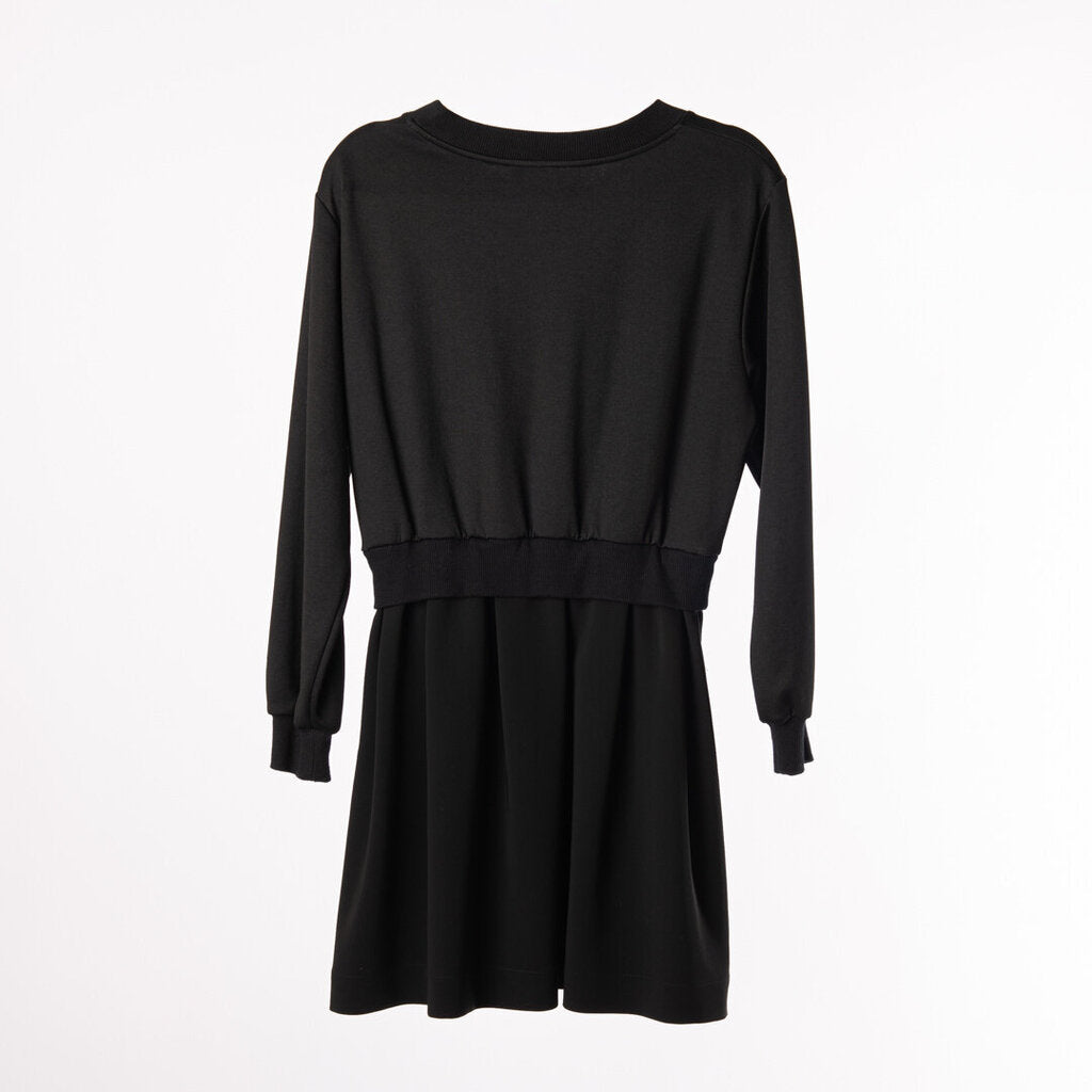 Moschino B&W Triacetate/Poly Sweatshirt Dress