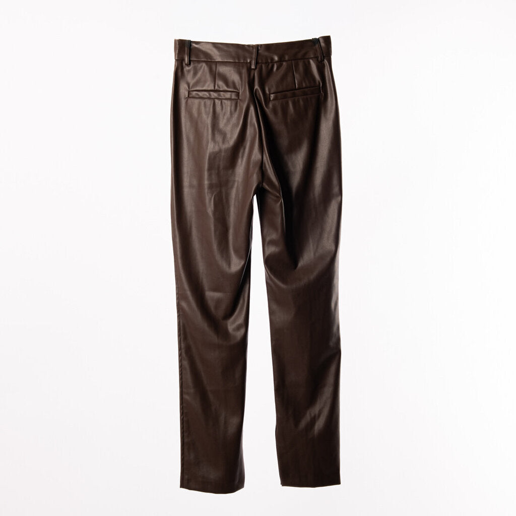 Nude Brown Faux Leather Pant