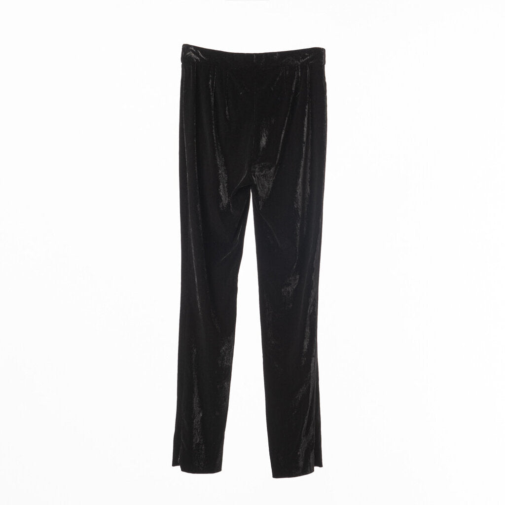 Chanel Black Viscose/Silk Velvet Pants