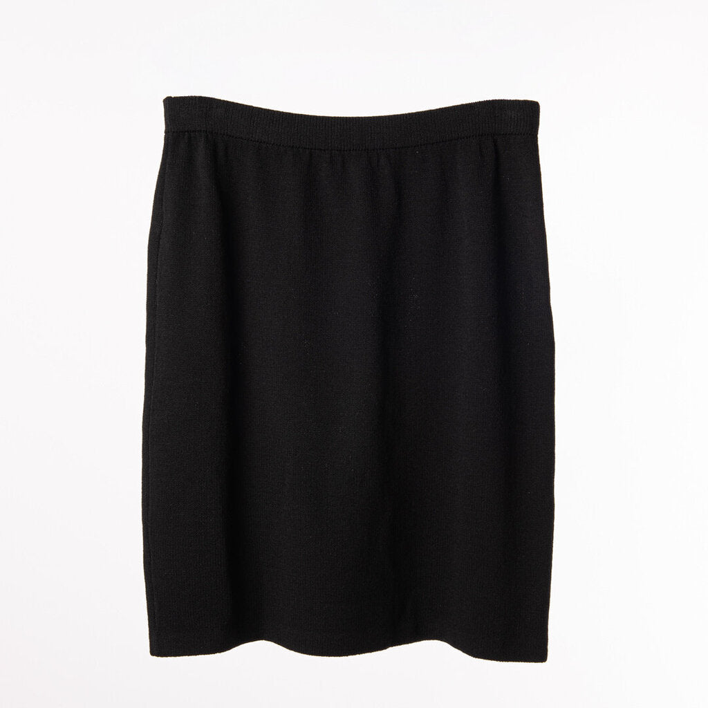 St. John Black Knit Pencil Skirt