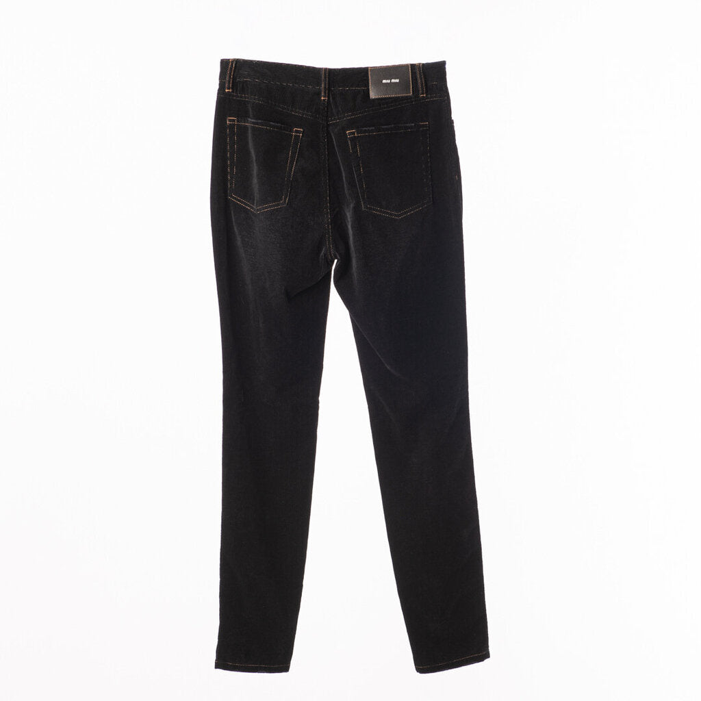 Miu Miu Black Corduroy Pant