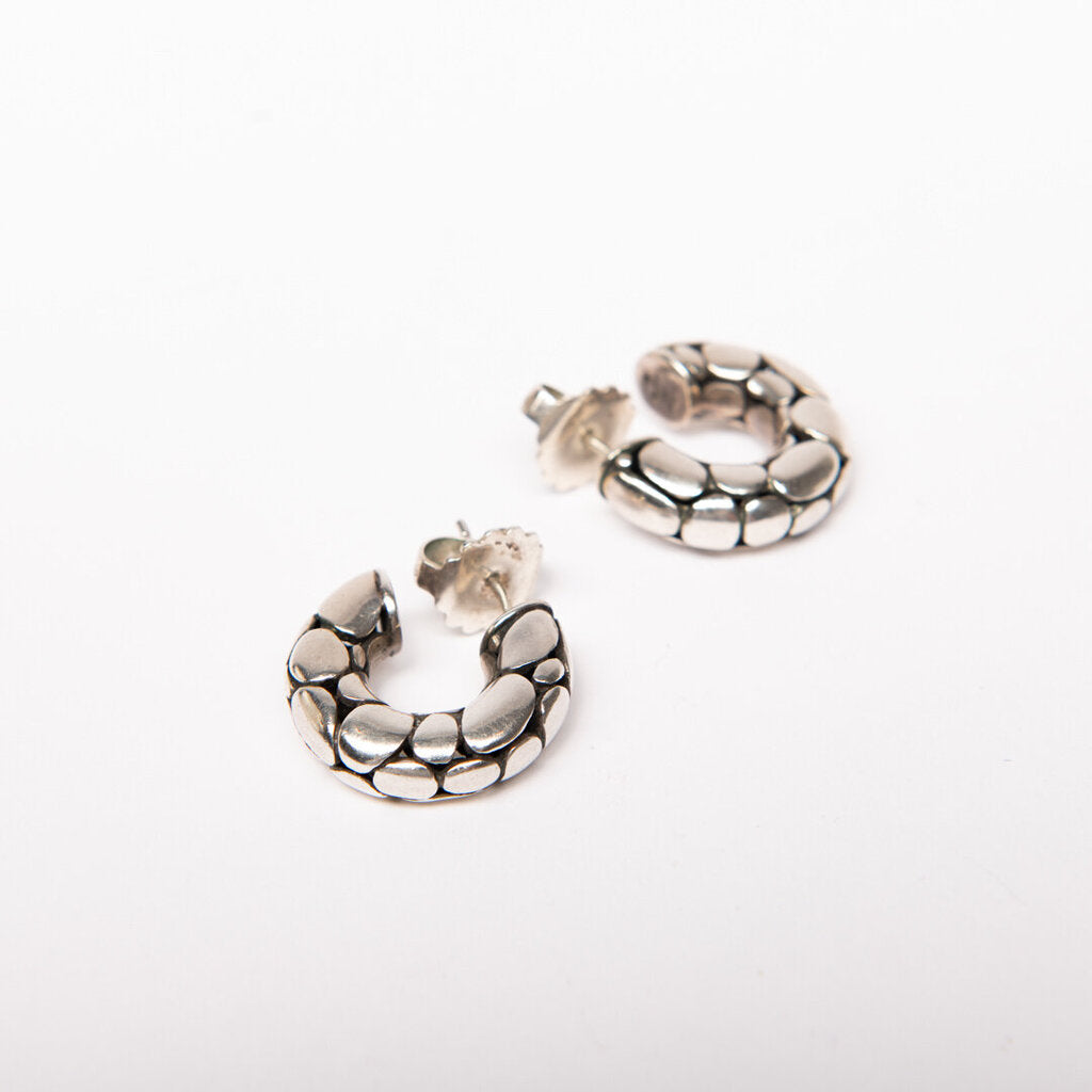 John Hardy Sterling Silver Bamboo Open Hoop Earrings
