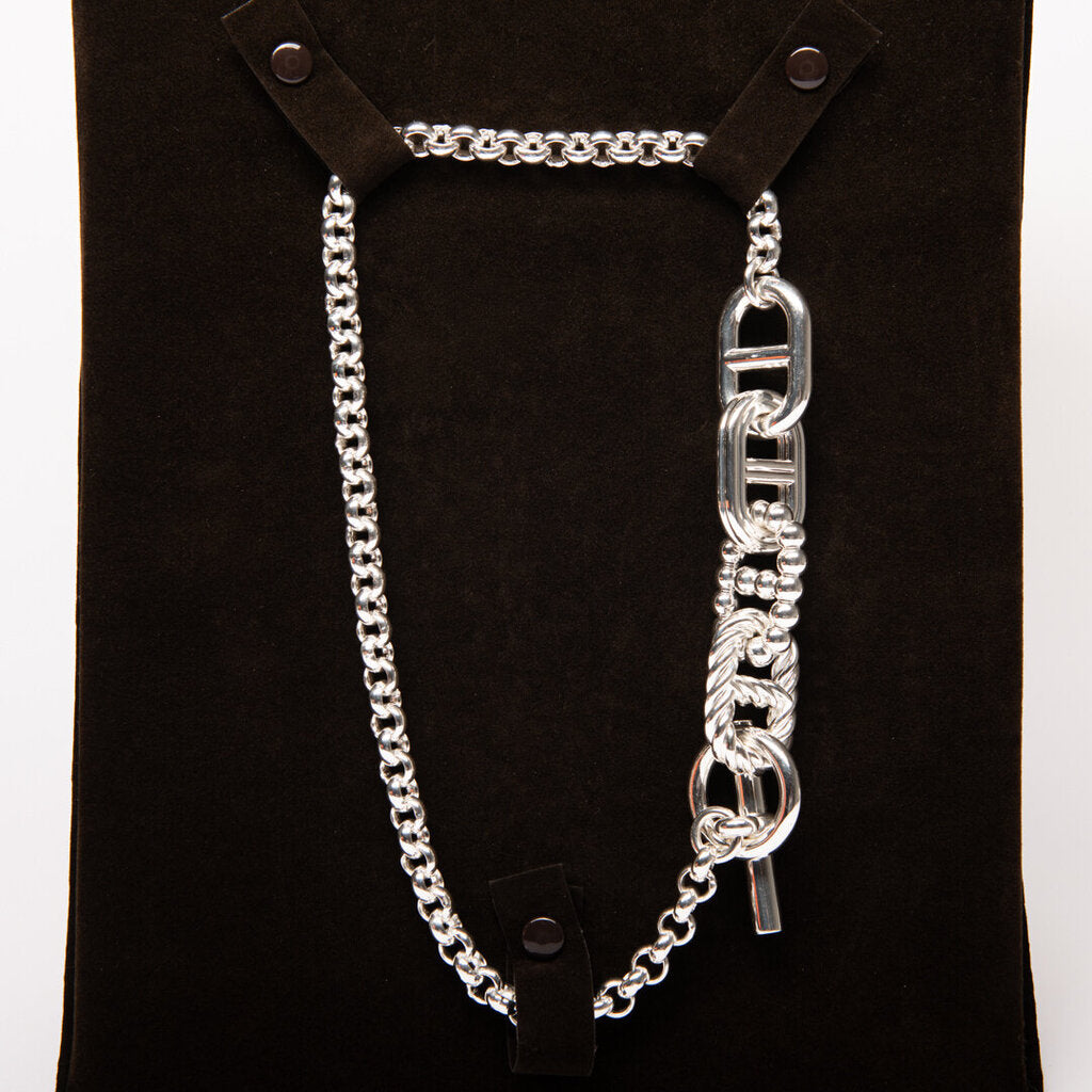Hermes Chunky Necklace Silver