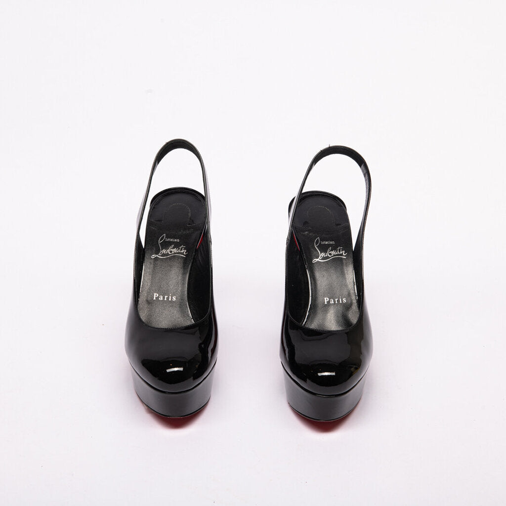 Christian Louboutin Black Patent Platform Heels