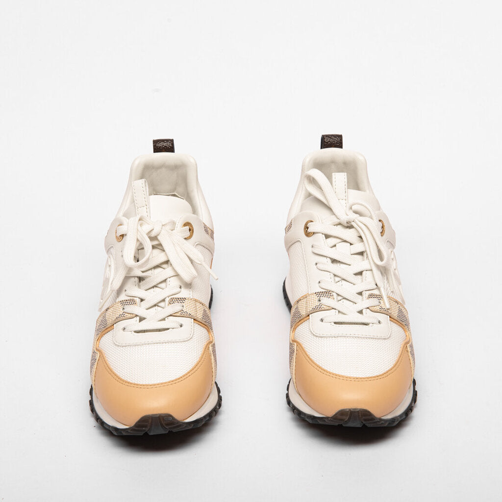 Louis Vuitton New Runaway Tan, White & Damier Sneakers