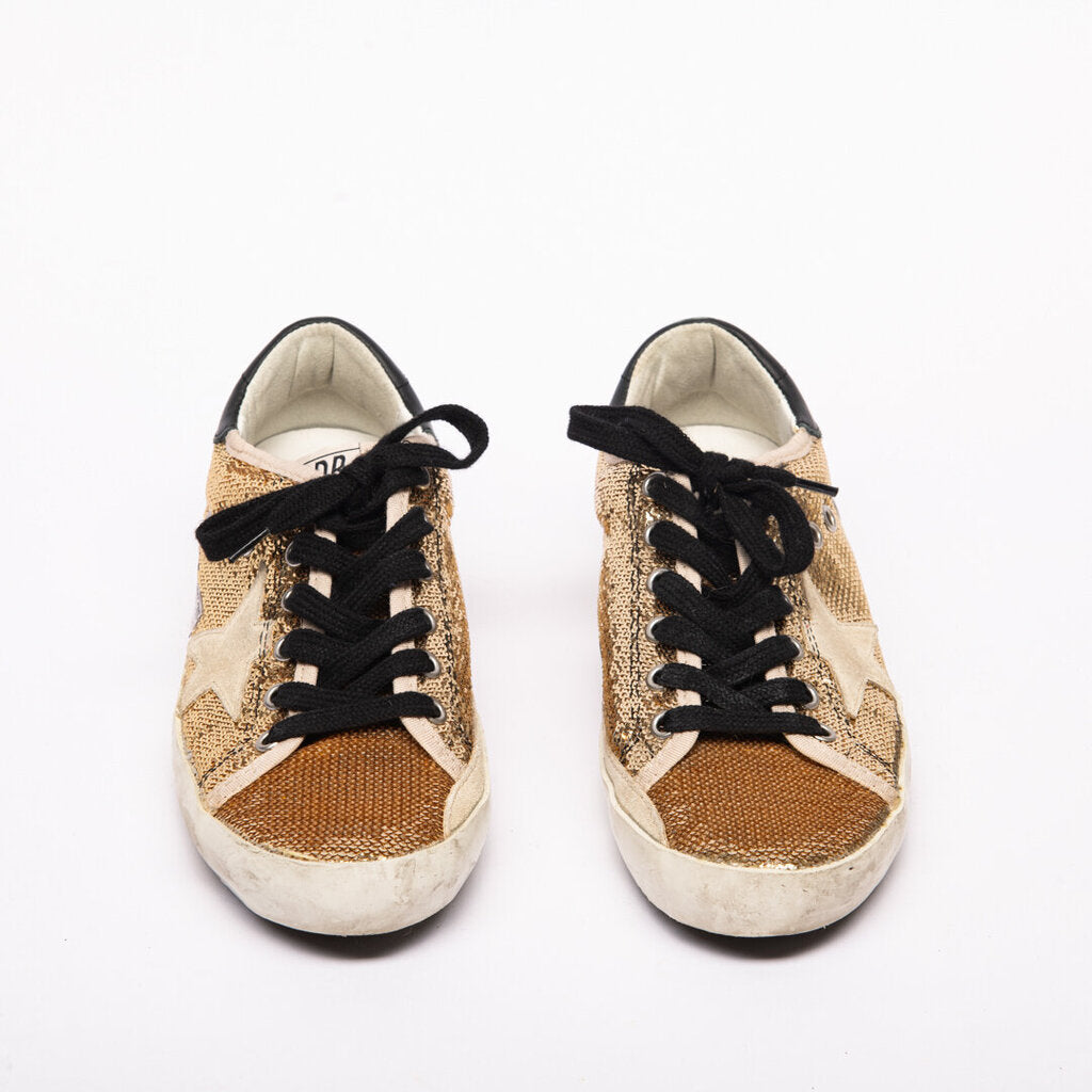 Golden Goose Gold Sequin Sneakers