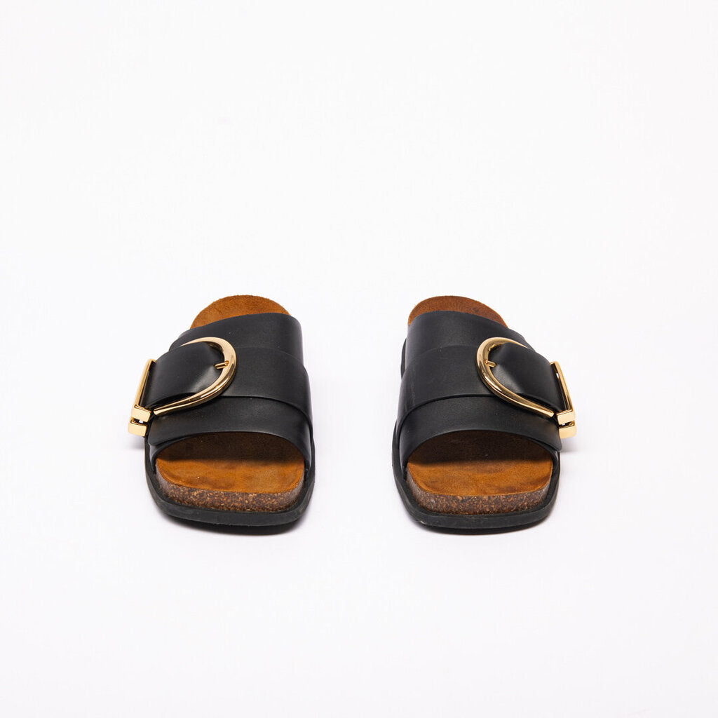 Khaite Black Thompson Sandals