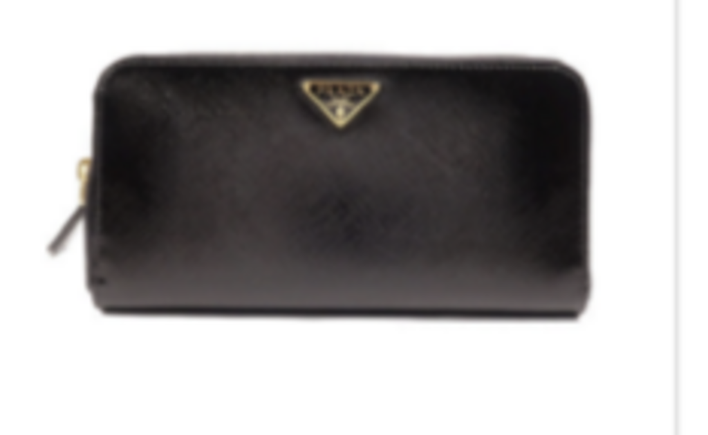 Black Saffiano Zip Wallet