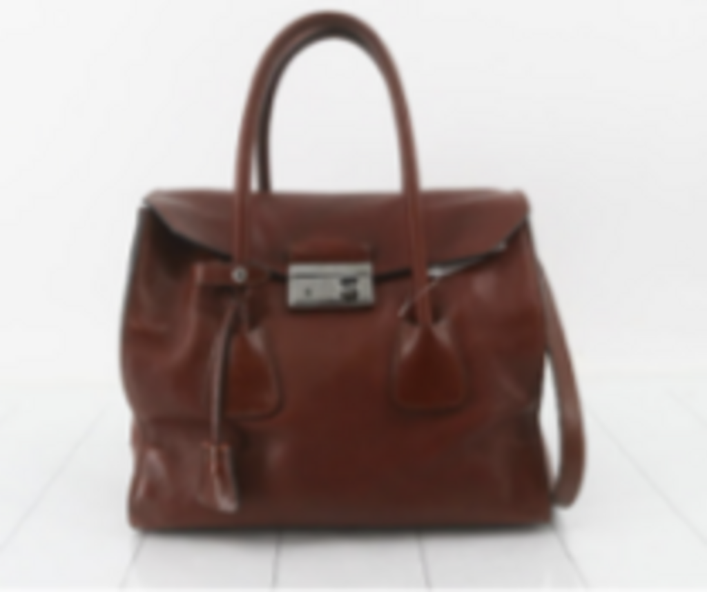 Burgundy Leather Top Handle Bag