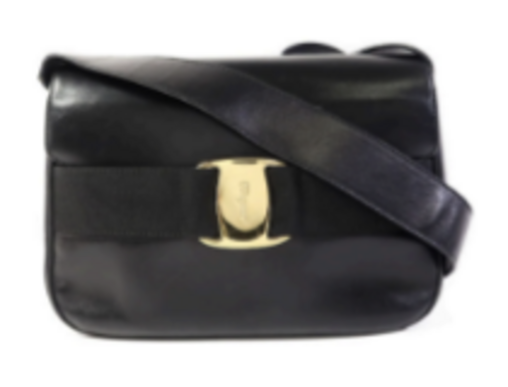 Black Leather Vara Crossbody