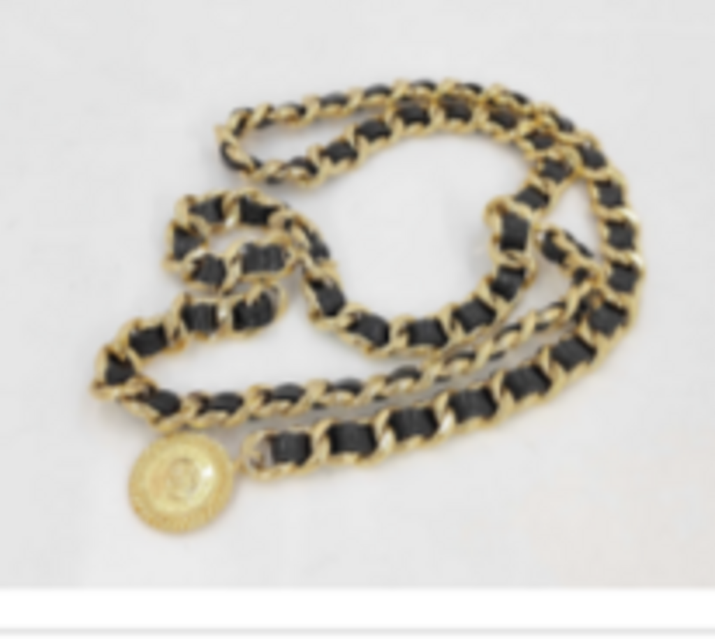 Chanel Black & Gold Chain Belt