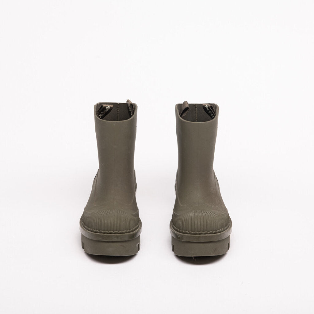 Chloe Green Rubber Rain Boots