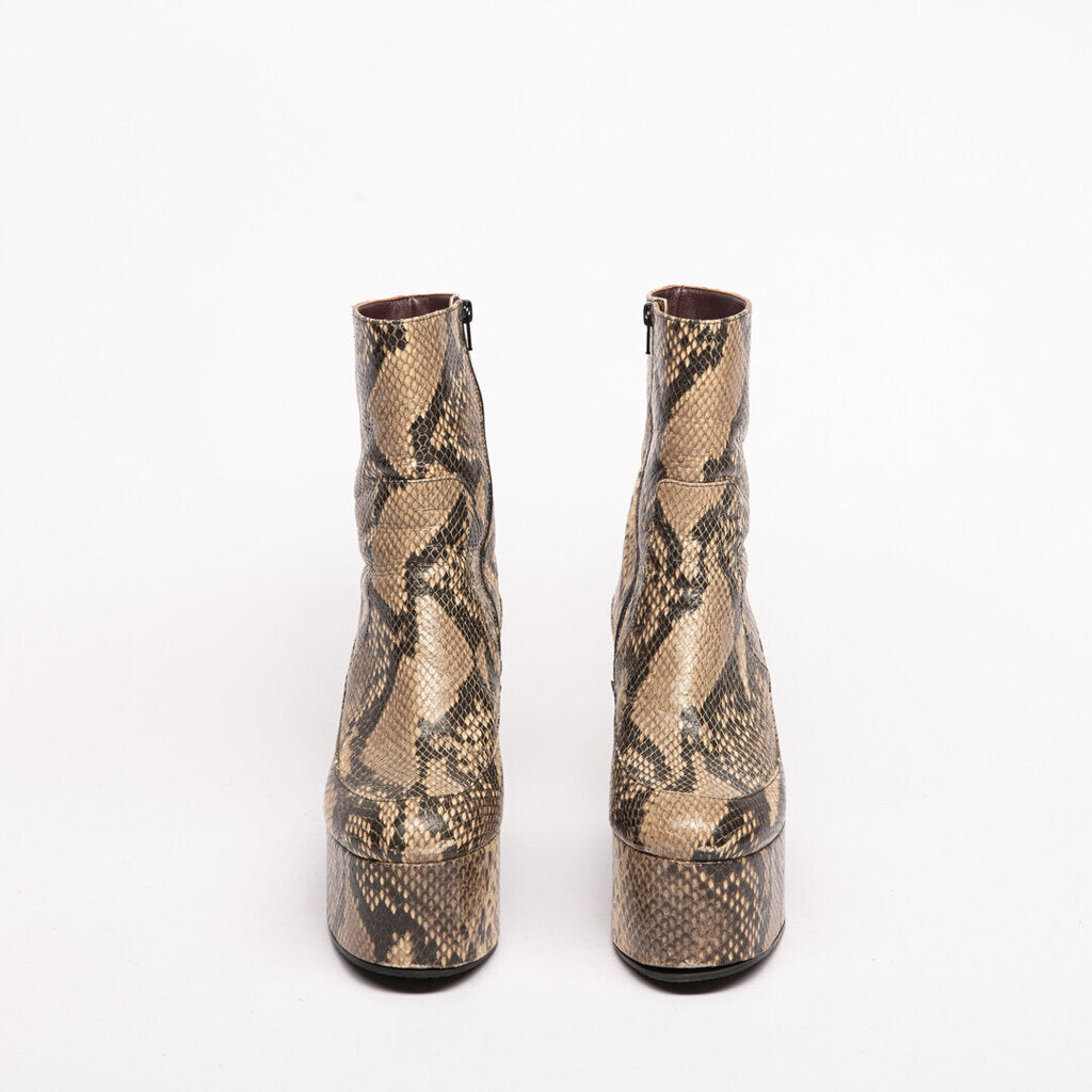 Brown Python Platform Boot, 38
