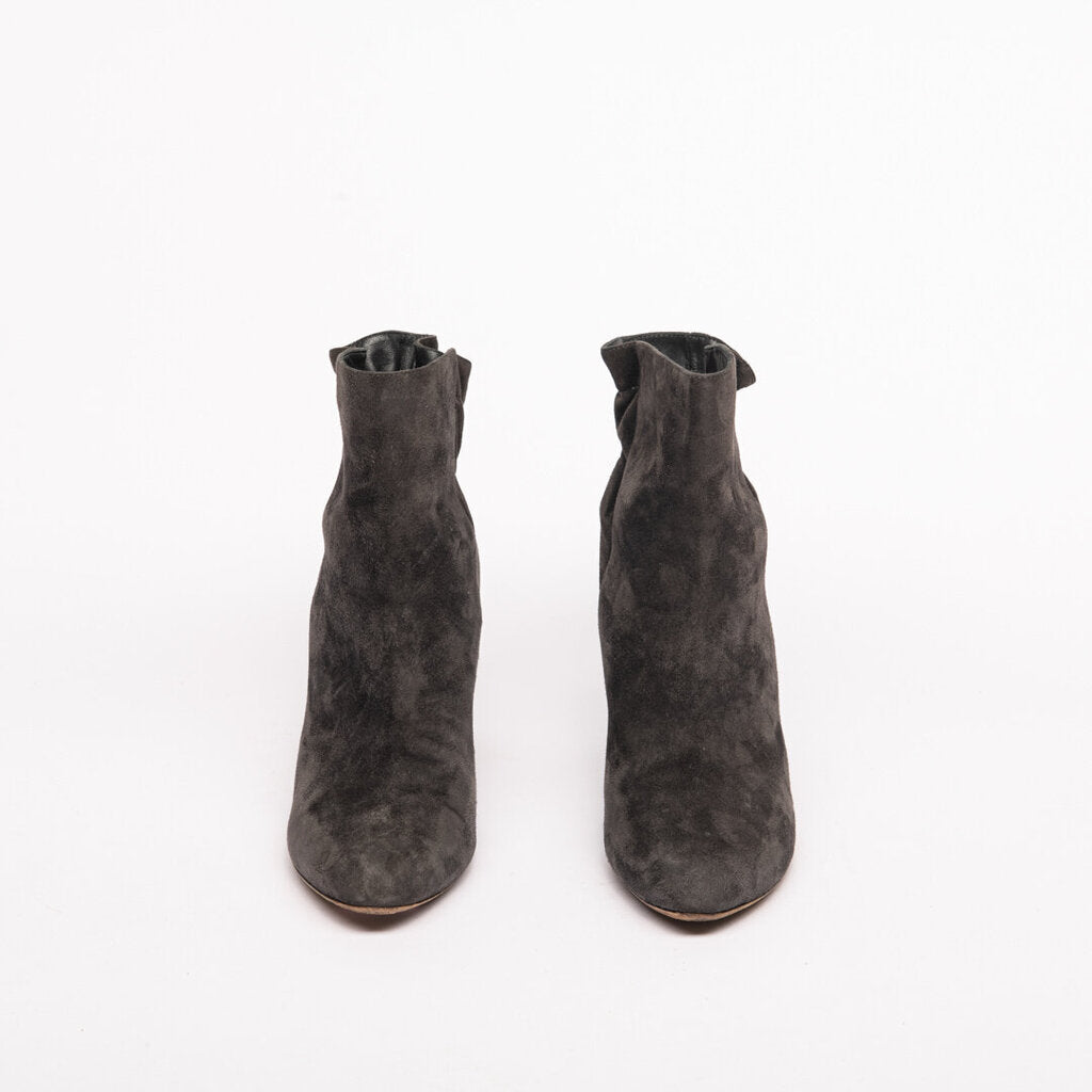 Christian Dior Grey Suede Heeled Booties