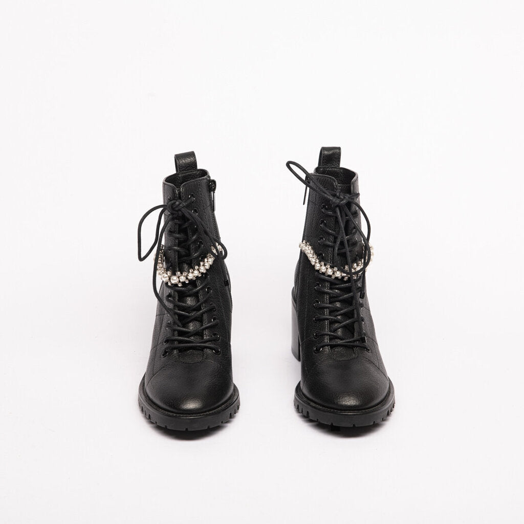 Jimmy Choo Rhinestone & Pearl Leather Ankle Boot