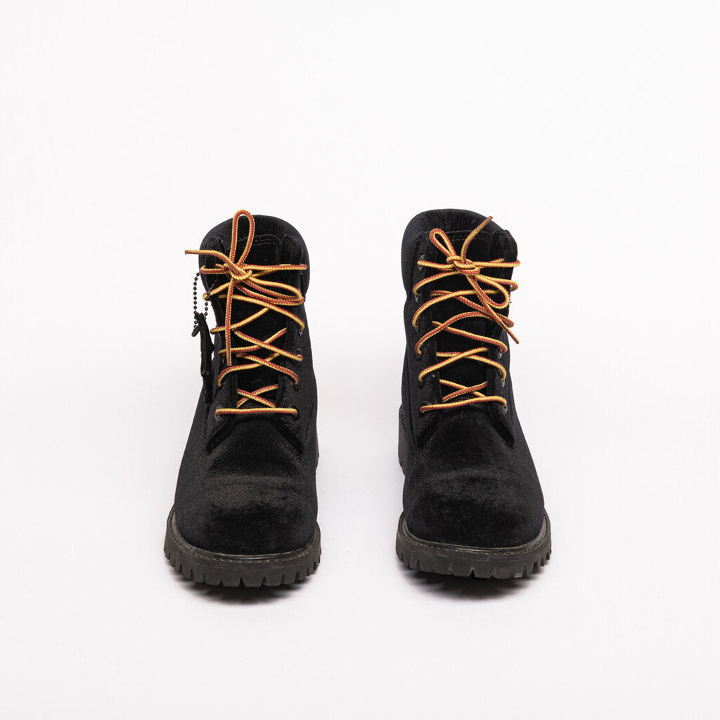 Timberland x Off-White Black Velvet Ankle Boot
