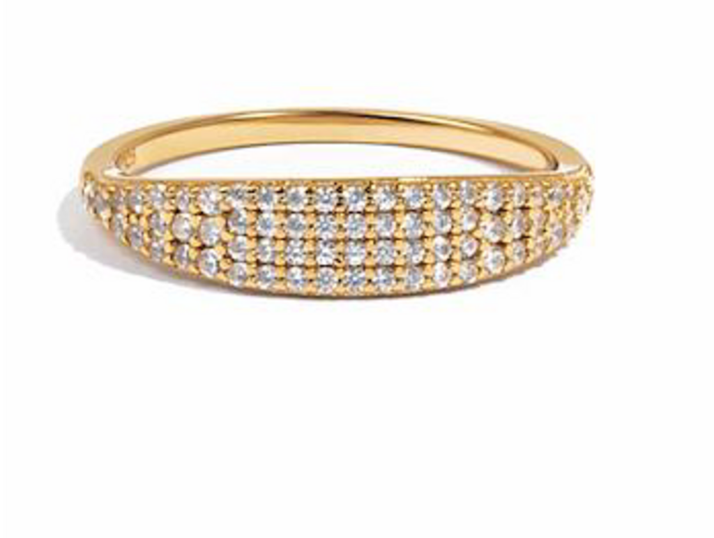 Pave' Signet Ring YG 4'
