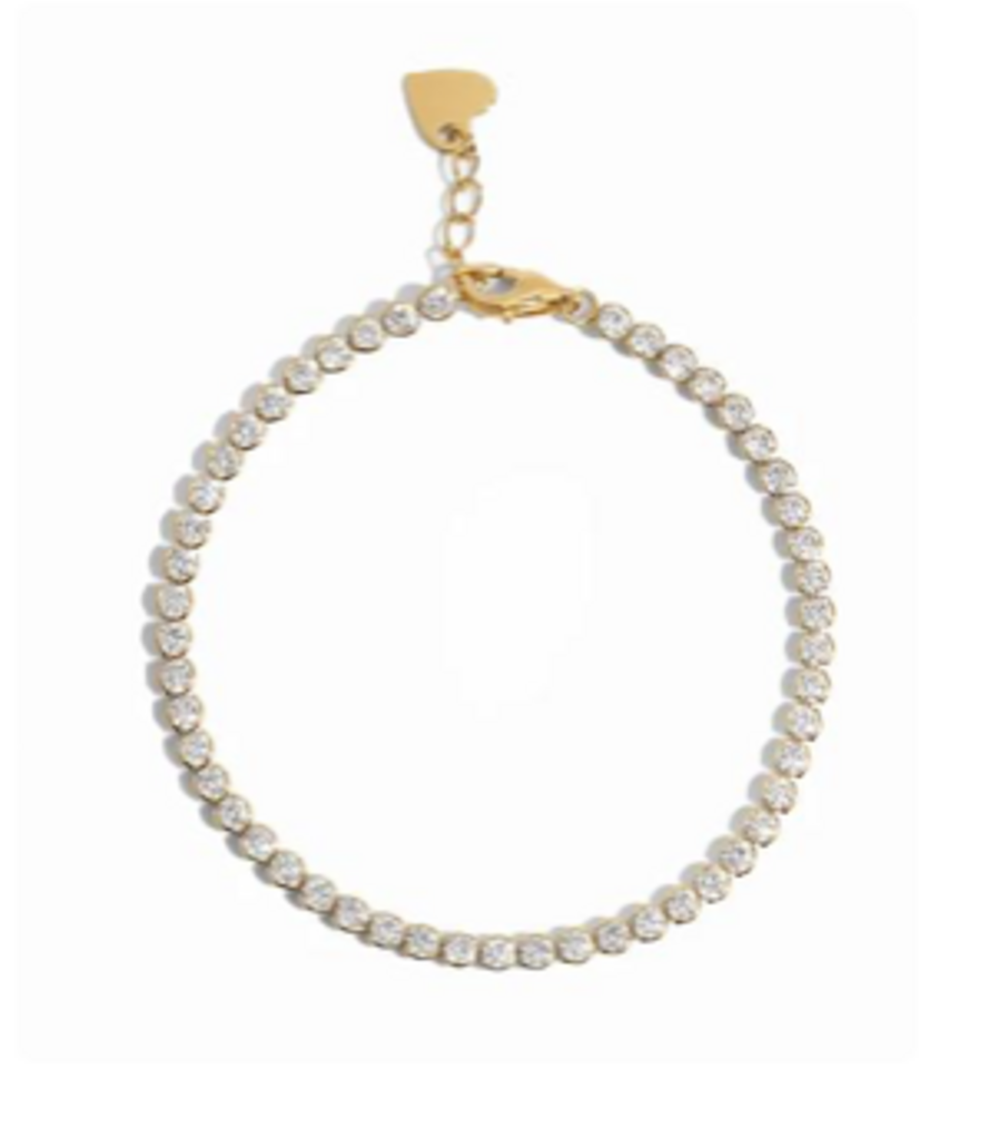 3MM ROUND TENNIS BRACELET YG 7'