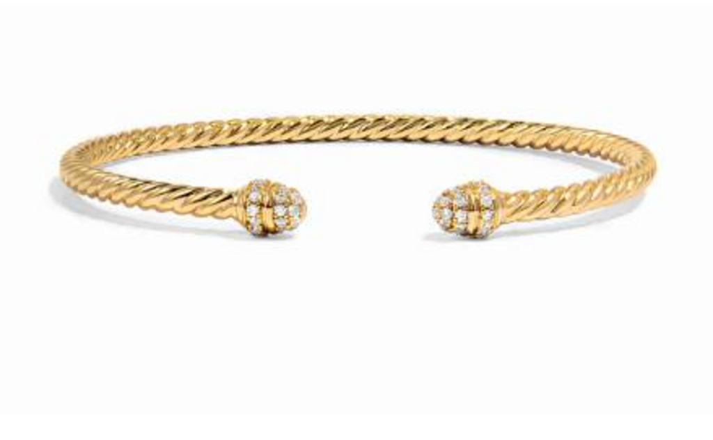 TWISTED BANGLE CUFF YG 7'