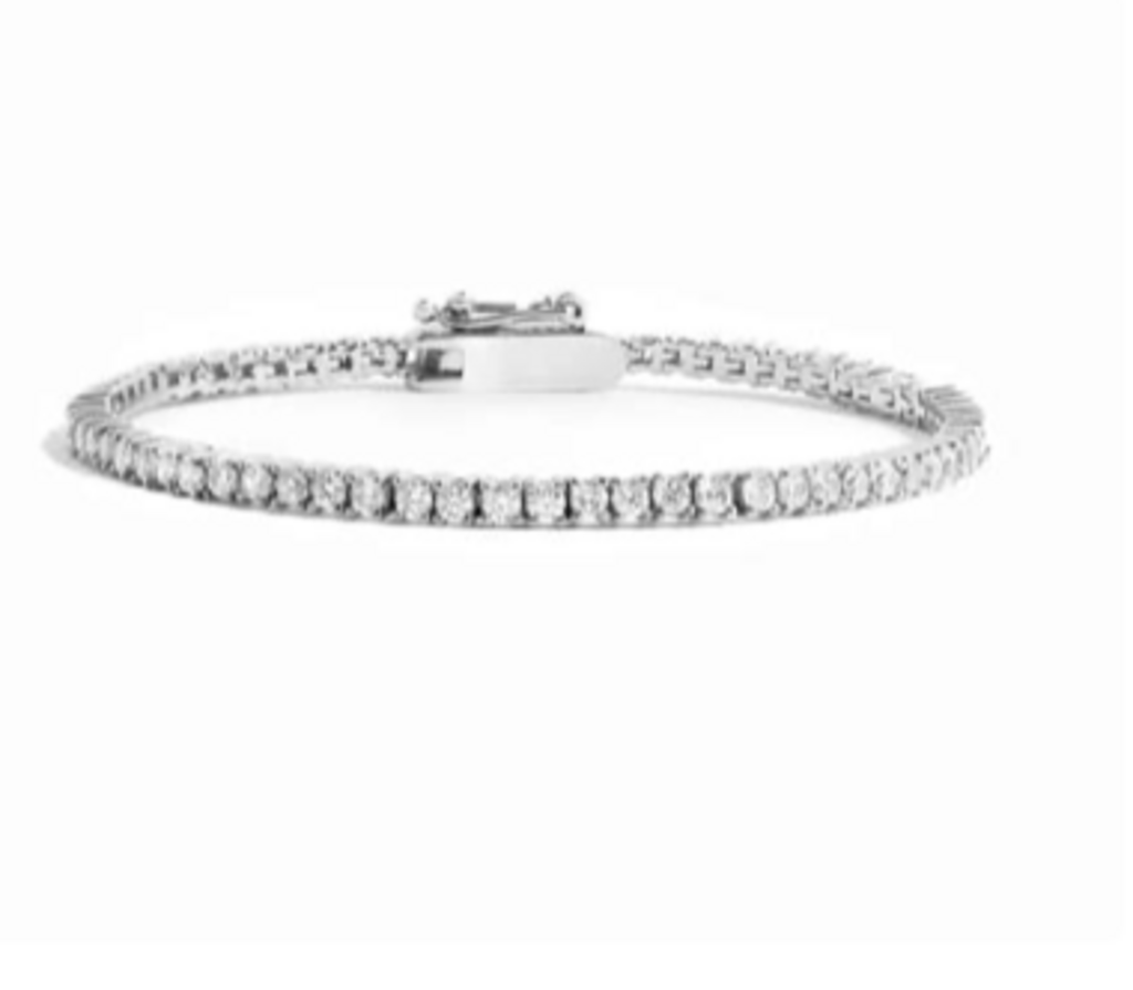 TENNIS BRACELET W LATCH WG 7'