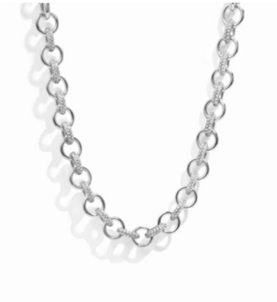 STATEMENT PAVÉ NECKLACE WG 16'