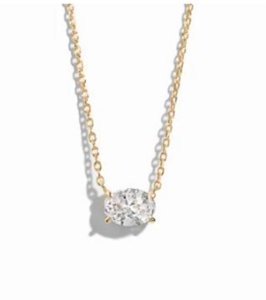 OVAL PENDANT NECKLACE YG