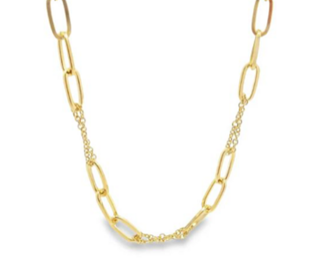 Paperclip Dainty Chain Necklace YG