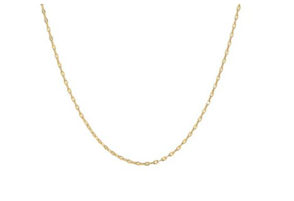 Dainty Faceted Cable Chain YG